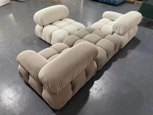 LuneluX_Home – 56.3" Velvet Round Arm Apartment Sofa