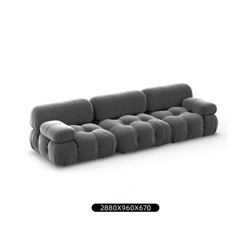 LuneluX_Home – 56.3" Velvet Round Arm Apartment Sofa